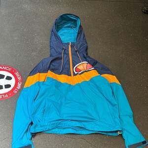 Ellesse Color-Block Half-Zip Hooded Windbreaker Jacket